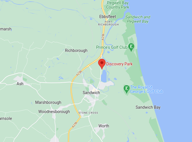Map showing where Discovery Park is